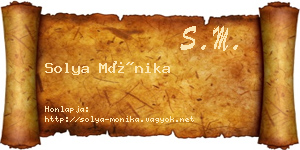 Solya Mónika névjegykártya