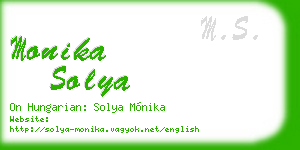 monika solya business card